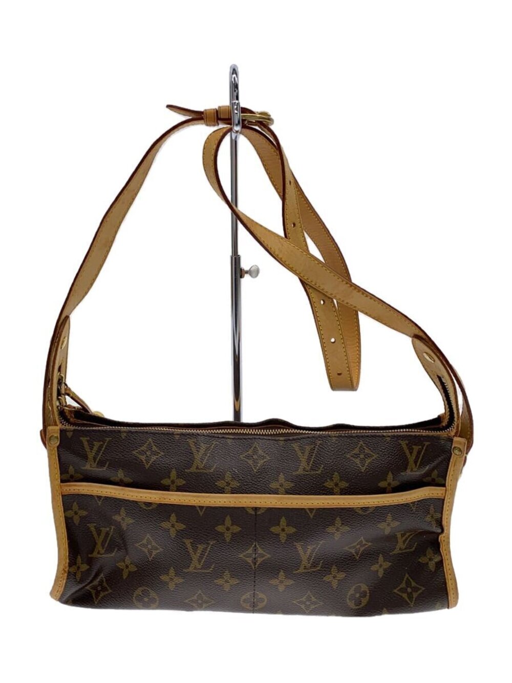 LOUIS VUITTON Popincourt Long Monogram Canvas Brown